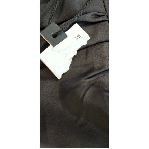 ASTR Size Medium Skirt Long Pencil Pleated Black Silk-Like NWT - Picture 8 of 10